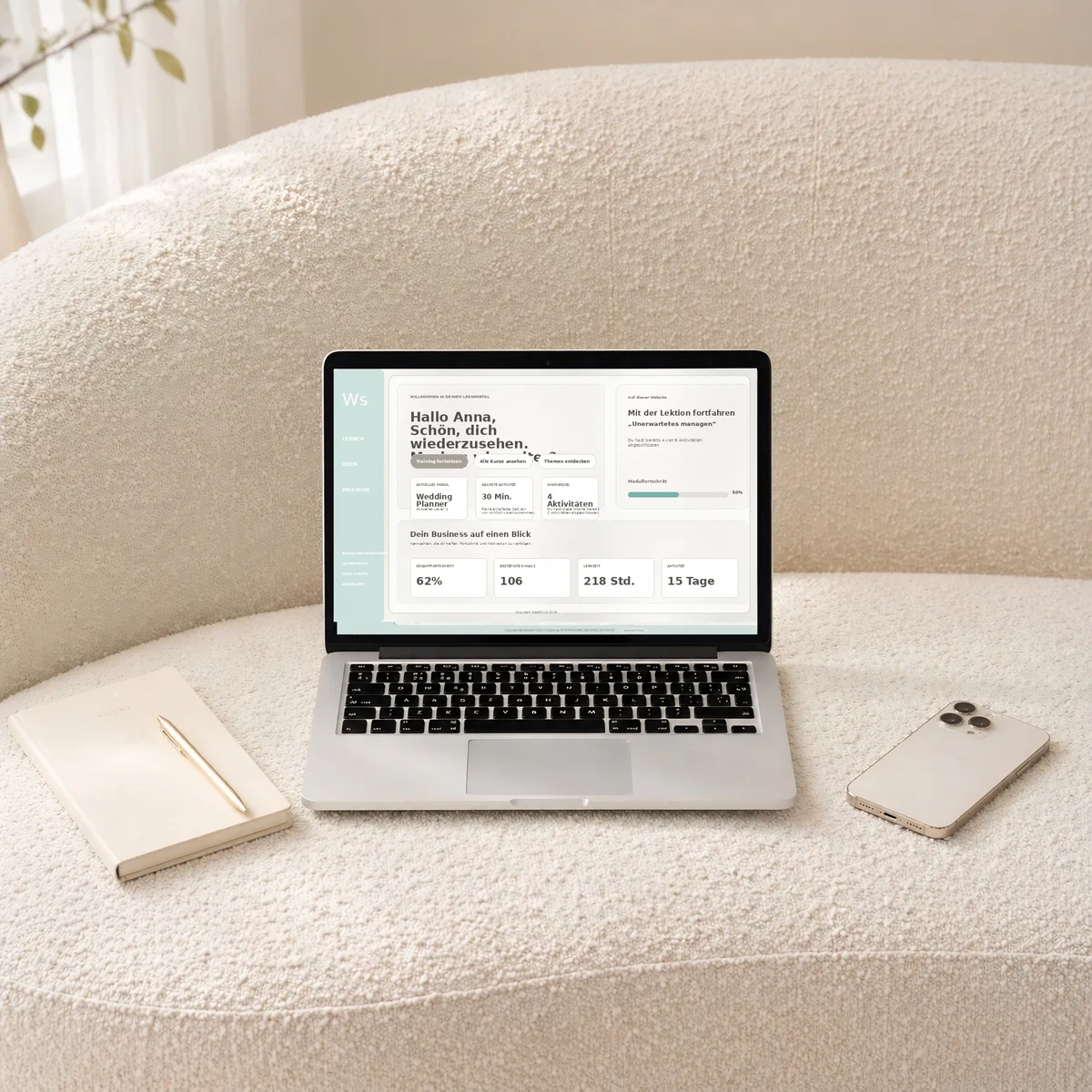 WedSKILLS premium e-learning platform visual