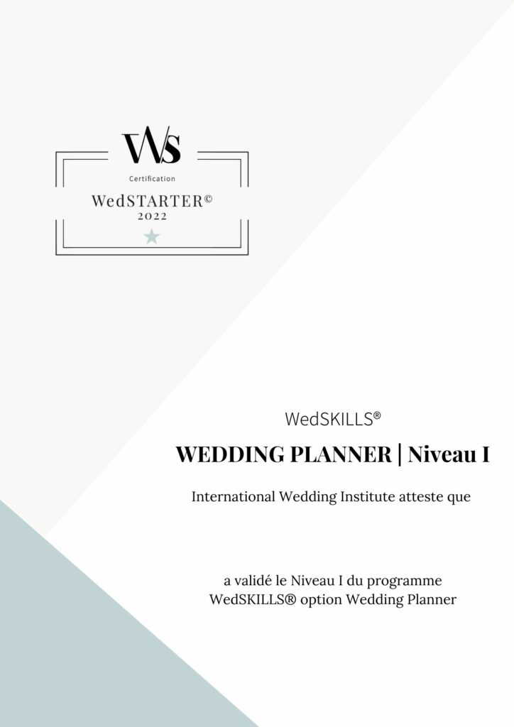 formation wedding planner gratuite niveau I