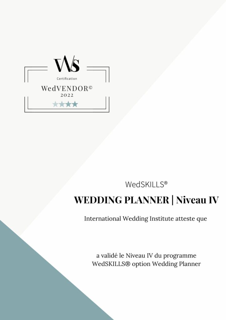 certificat formation wedding vendor