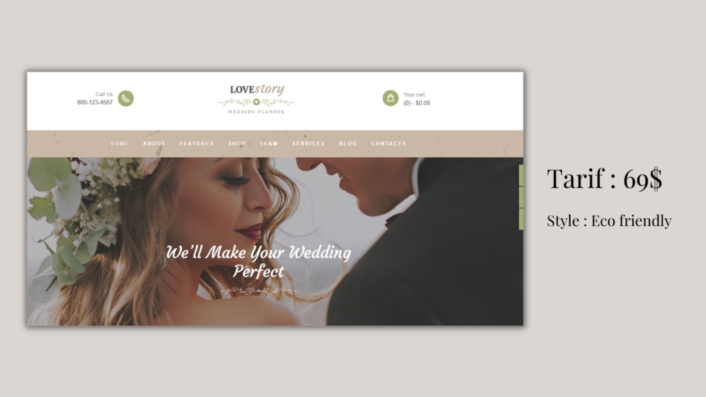 créer un site internet mariage