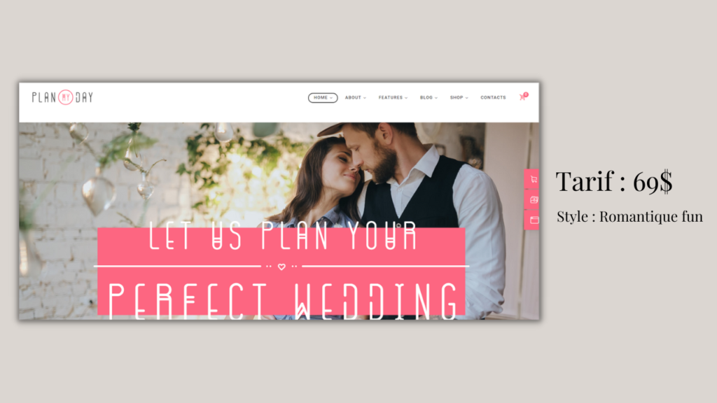 créer un site wedding planner