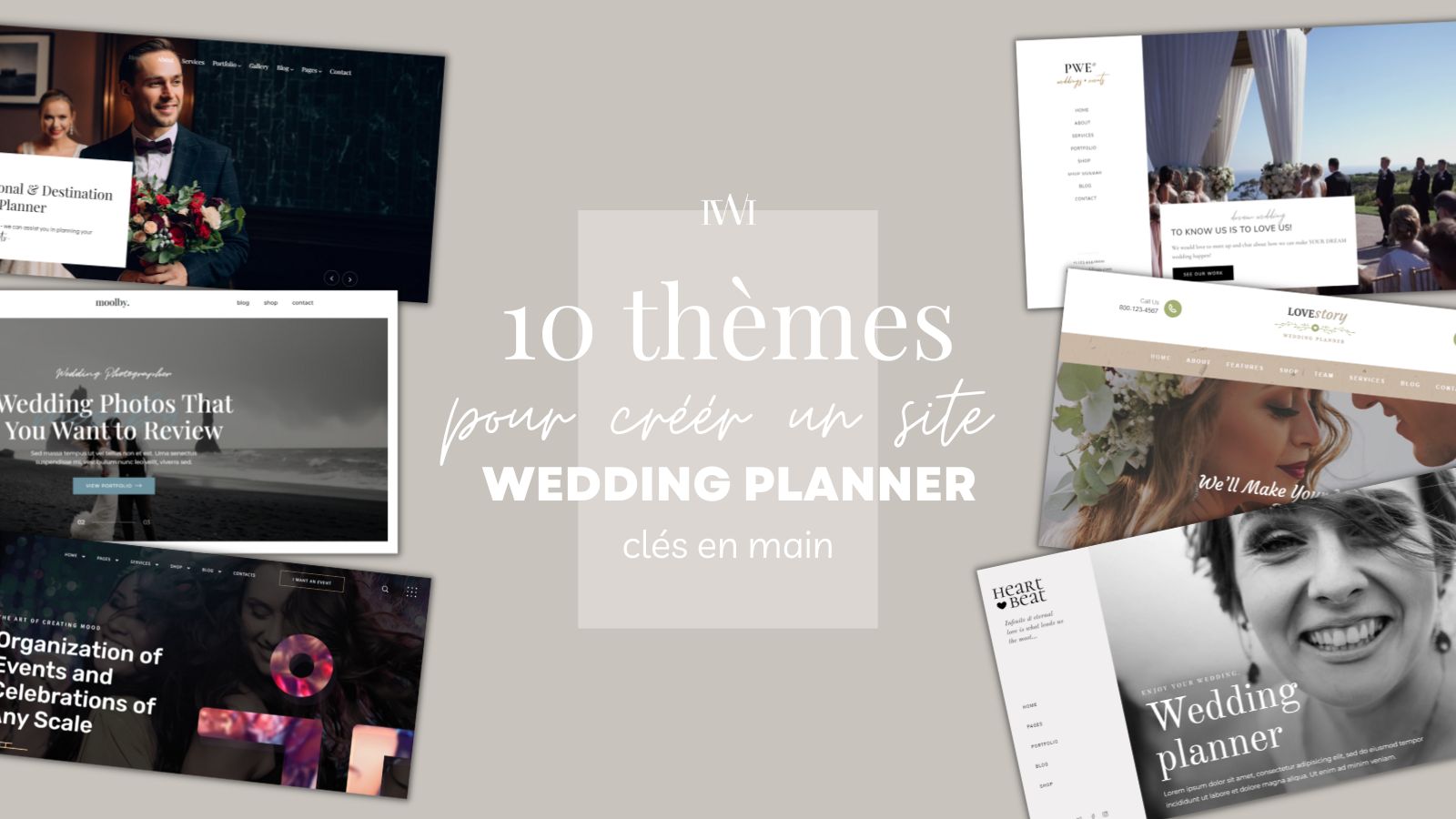 10 thèmes pour créer un site wedding planner clé en main